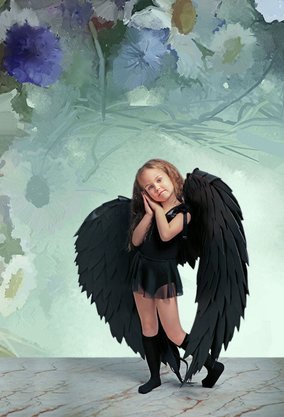 Toile de fond de pays des merveilles abstrait floral aquarelle verte pour la photographies SBH0055