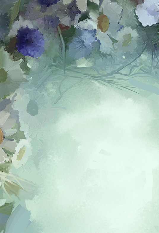 Toile de fond de pays des merveilles abstrait floral aquarelle verte pour la photographies SBH0055