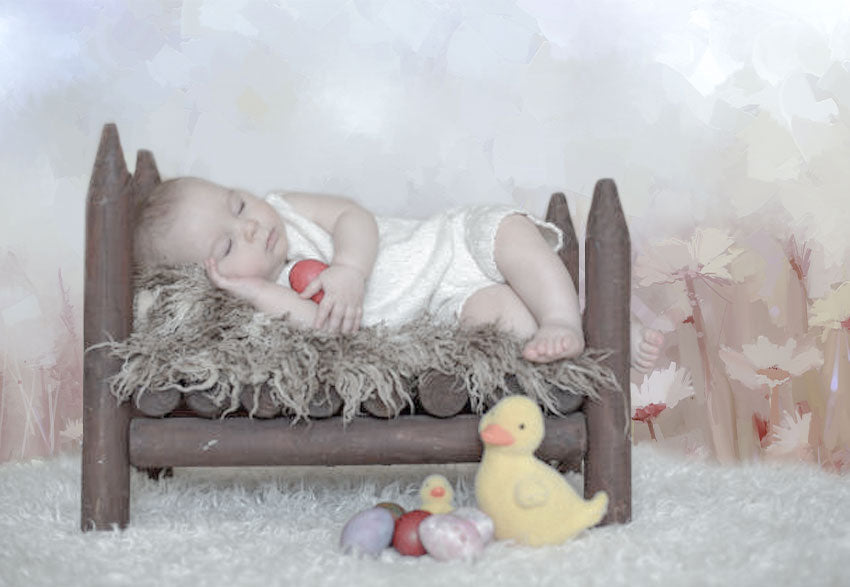 Toile de fond abstraitee numérique champ de fleurs grises pour le studio photo SBH0056