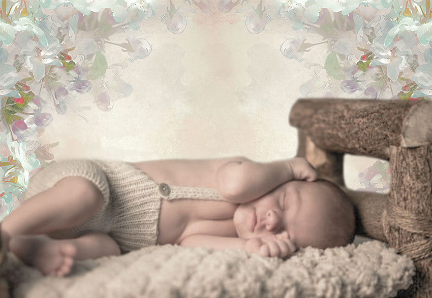 Toile de fond abstraite aquarelle fleurs photographie décors photo studio SBH0059