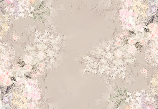 Toile de fond de fleurs sauvages graphiques peintes sur florale de mur grunge en béton pour la photographie SBH0068