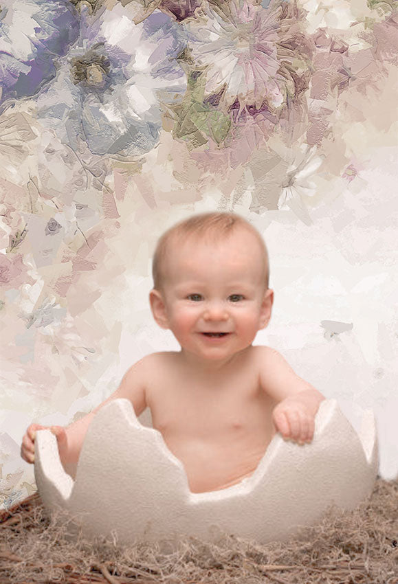 Toile de fond abstraitee de fleur de peinture à l'huile vintage pour la photographie SBH0069