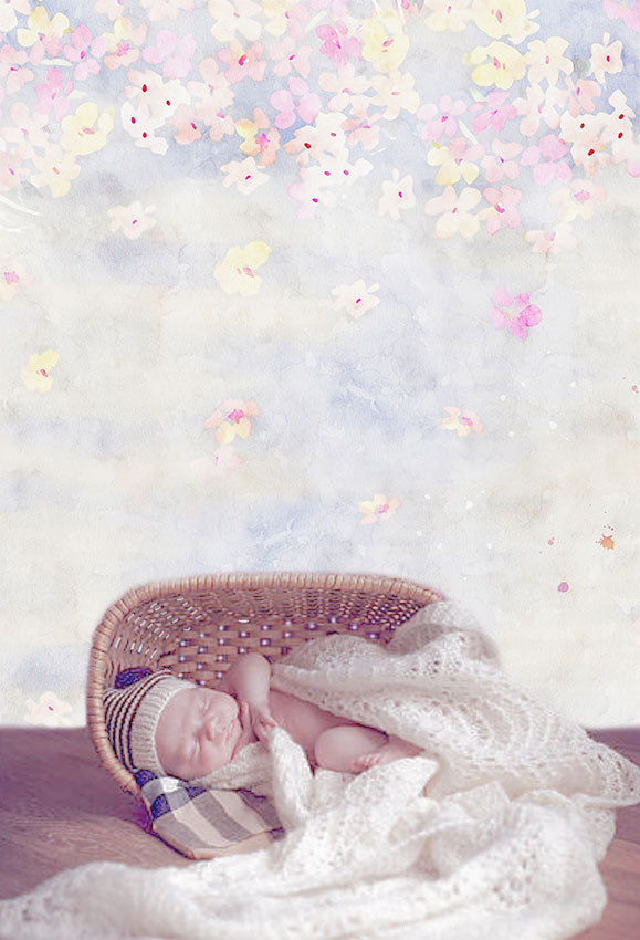 Toile de fond de photo de bouquet de fleur d'aquarelle pour la photographie SBH0070