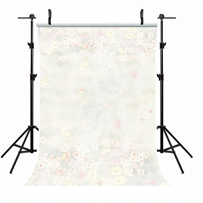 Toile de fond de photo de belle fleur d'aquarelle jaune clair pour la photographie SBH0071