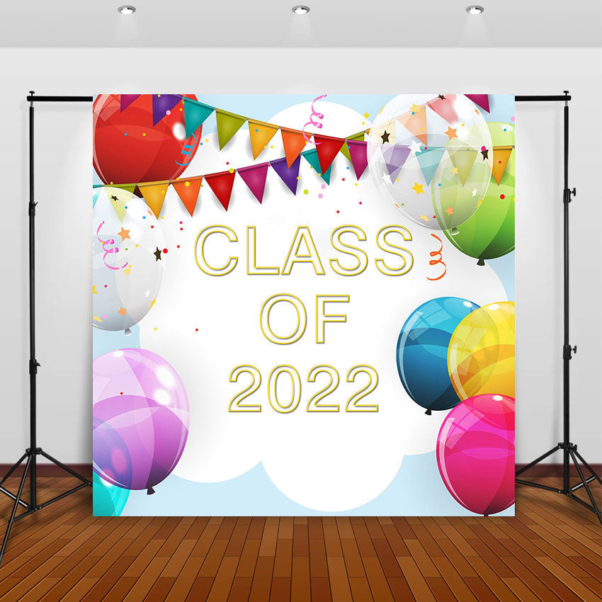 Toile de fond de ballon coloré décorations de remise des diplômes 2022 SBH0076