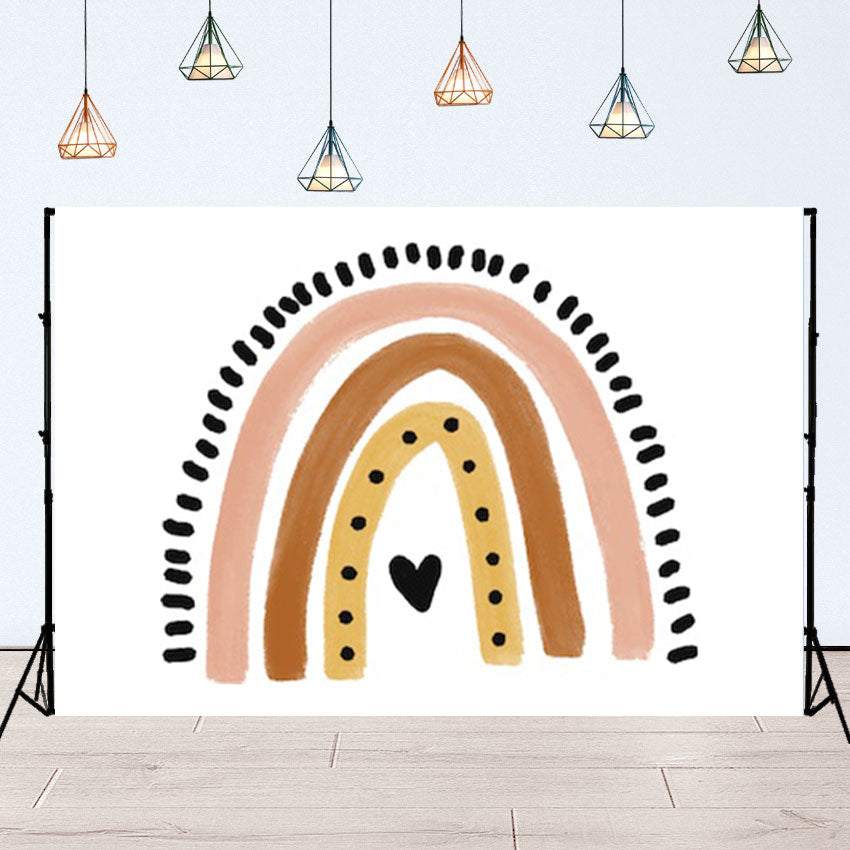 Toile de fond d'arc-en-ciel bohème mignon pour la photographie SBH0128
