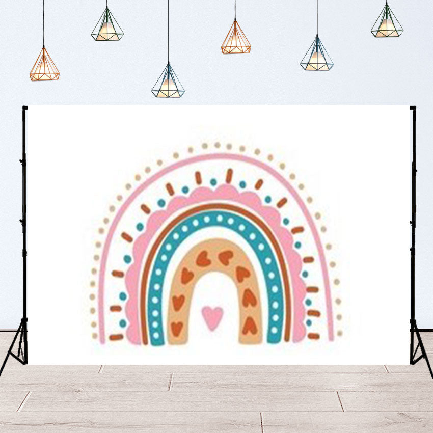 Toile de fond d'arc-en-ciel mignon bohème coloré pour la photographie SBH0137
