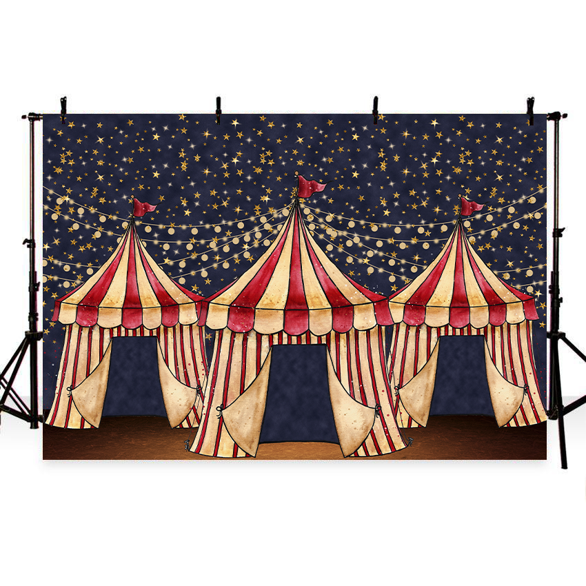 Toile de fond de paillettes thème cirque enfants pour la photographie SBH0323