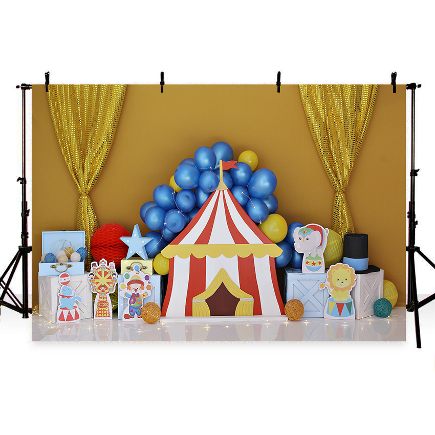 Toile de fond de dessin animé cirque thème enfants pour la photographie SBH0324