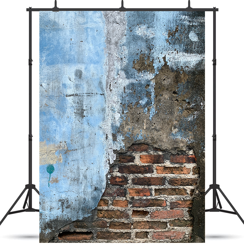 Toile de fond de mur de briques bleues vintage pour la photographie grunge SBH0326