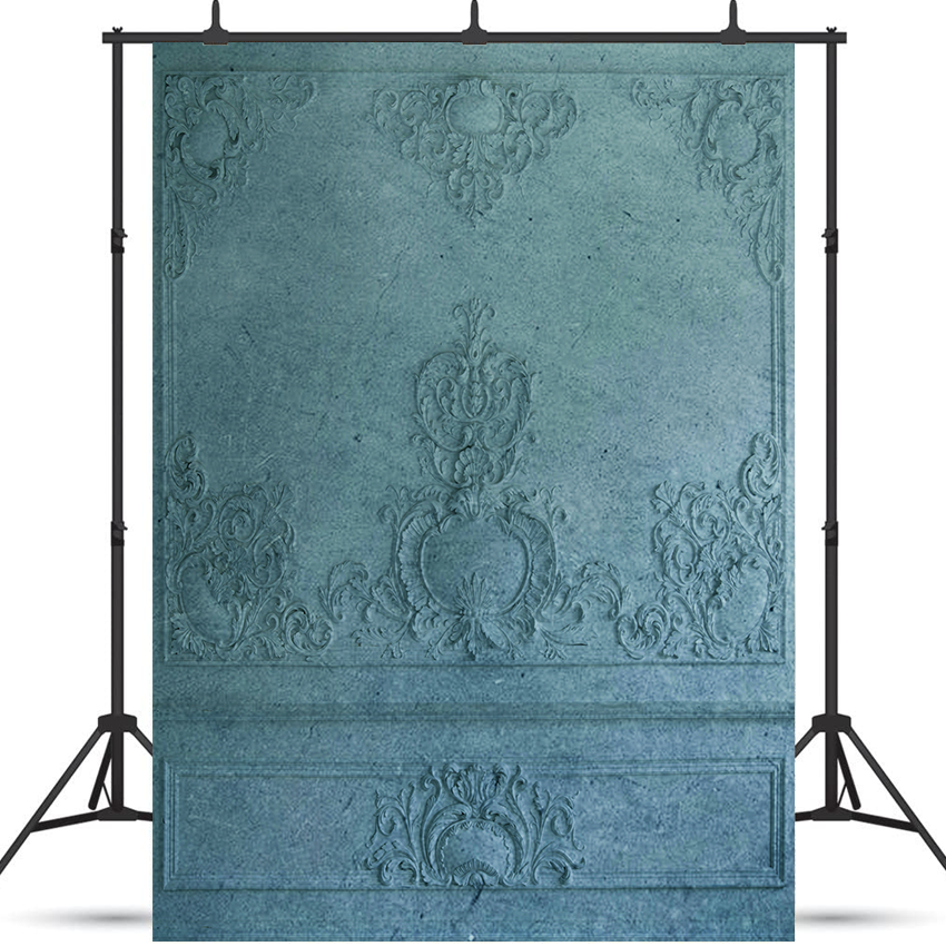 Toile de fond de mur intérieur en plâtre bleu pour la photographie SBH0383