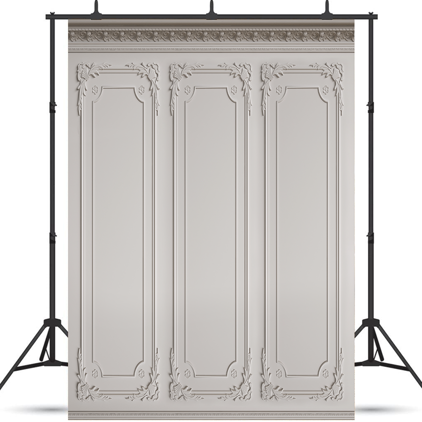 Toile de fond de photographie de mur intérieur classique blanc SBH0387
