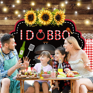 Toile de fond de Pique-nique BBQ photographie pour anniversaire