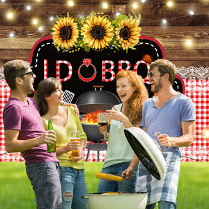Toile de fond de Pique-nique BBQ photographie pour anniversaire