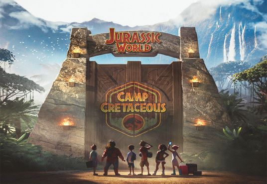 Toile de fond de monde jurassique dinosaure jungle animaux sauvages fond pour garçons TKH1824