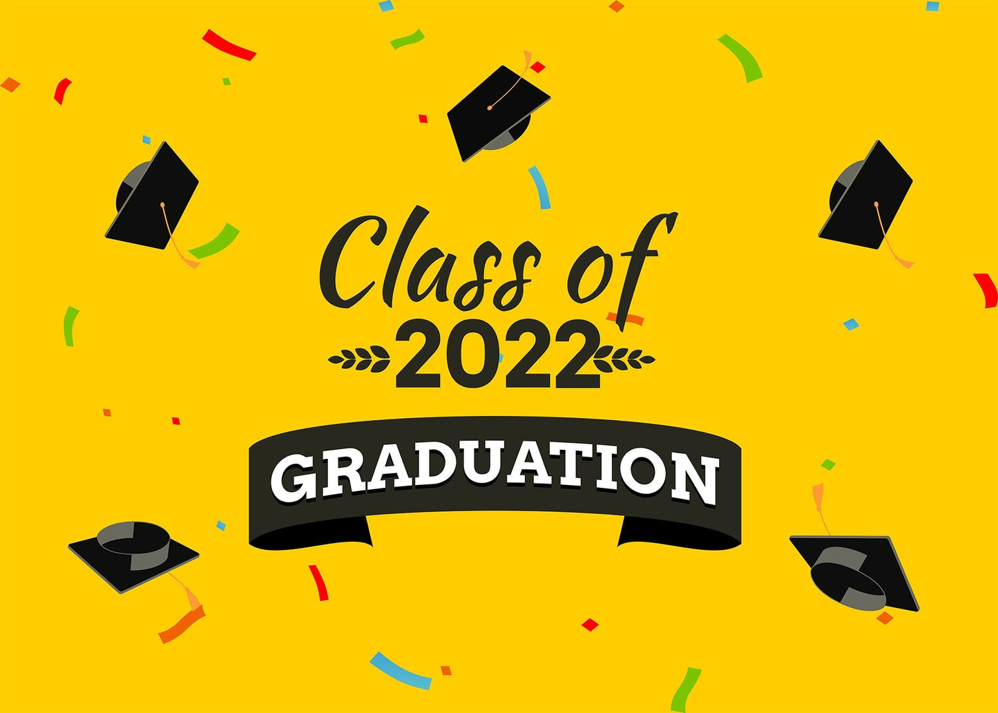 Toile de fond de fête de remise des diplômes jaune photographie de fête de remise des diplômes TKH1854