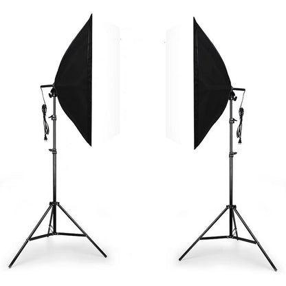 2 pièces Boîte à lumière de photographie Kit d'éclairage doux 20''x28'' avec sac de transport