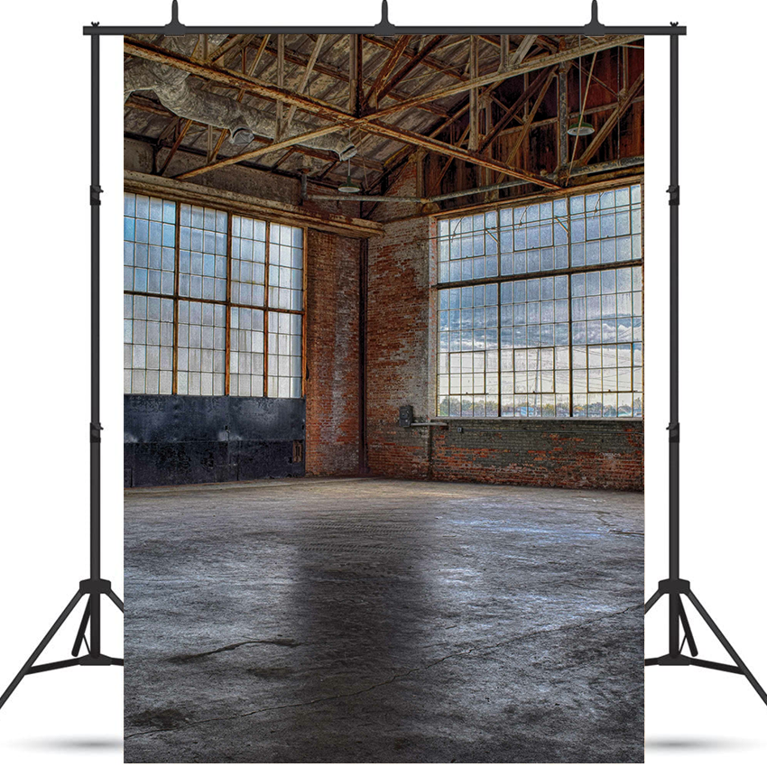 Toile de fond d'usine vide abandonnée pour la photographie grunge SBH0319