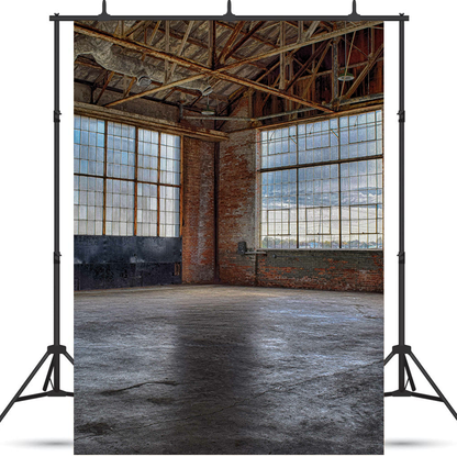 Toile de fond d'usine vide abandonnée pour la photographie grunge SBH0319