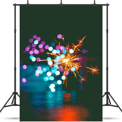 Toile de fond de bokeh de cierge magique coloré flou pour la photographie SBH0217
