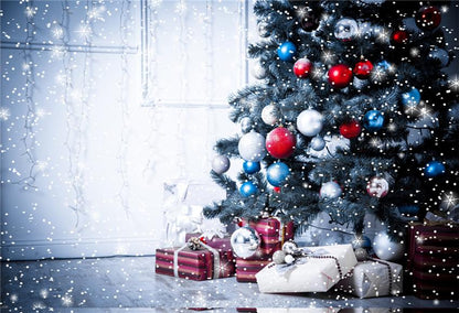 Toile de fond de Noël flocon de neige pour le studio photo