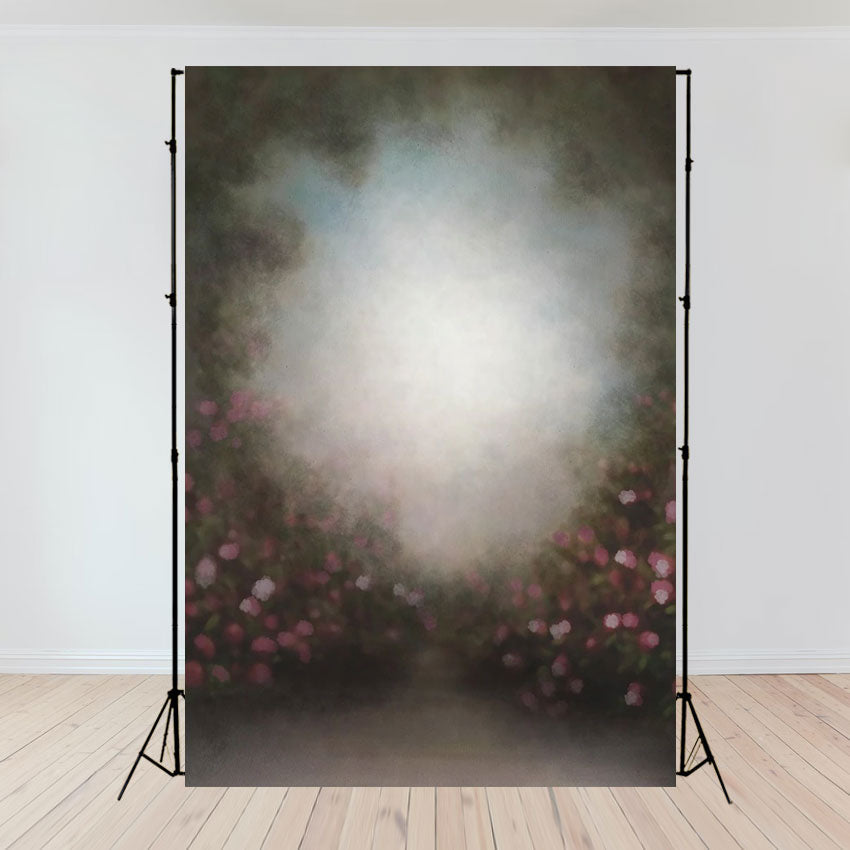Toile de fond décors lumineux abstraite floraux roses pour la photographie