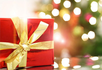 Toile de fond de cadeau de Noël brillant photo