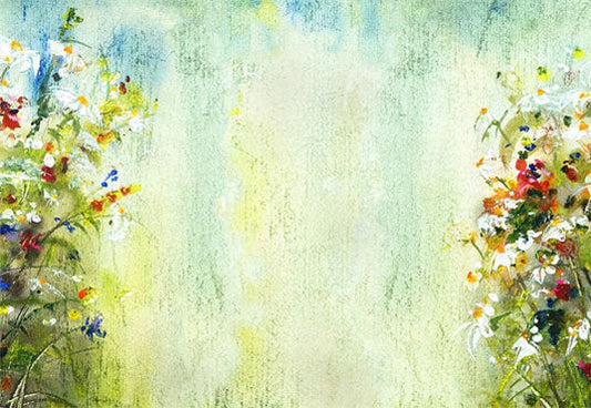 Toile de fond de printemps vert floral abstrait pour la photo