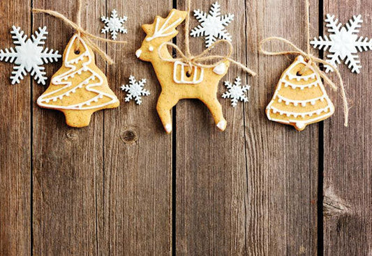 Toile de fond décors de photographie de Noël de mur en bois brun