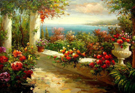 Toile de fond de belles fleurs de photographie de paysages de printemps