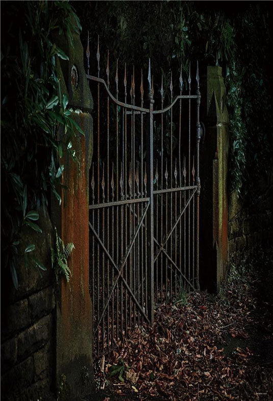 Toile de fond de porte d'automne enfer pour la photo