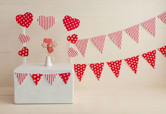Toile de fond photo coeur rouge Saint-Valentin