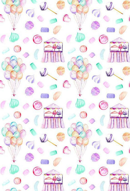 Toile de fond d'étape et répéter de ballons à air colorés pour la photographie