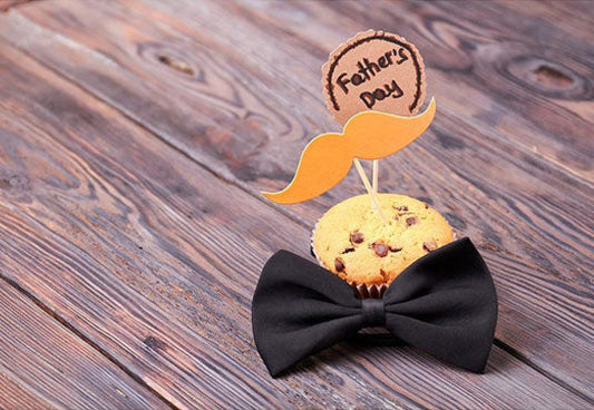 Toile de fond de cadeau du père plancher de bois brun pour la photographie de la fête des pères