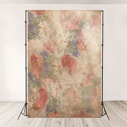 Toile de fond décors abstraite floraux rouges