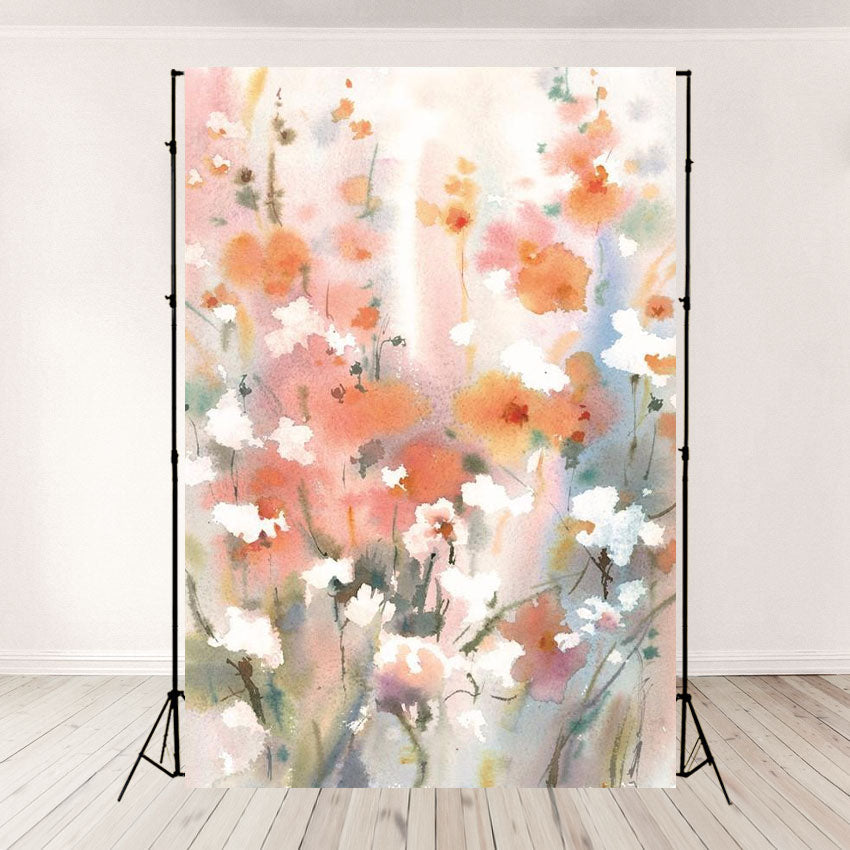 Toile de fond décors de photographie de fleurs abstraite pour la mariage