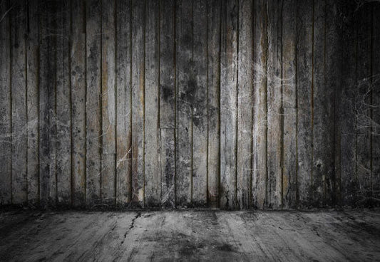 Toile de fond de photographie en bois de toile d'araignée de mur en bois moisi fonc