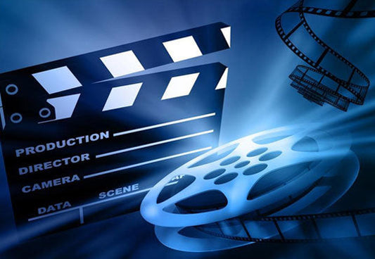 Toile de fond décors de photomaton d'action de film pour la fête de remise des diplômes