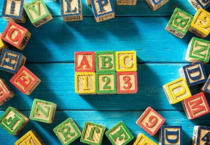 Toile de fond retour à l'école thème ABC 123 pour la photographie