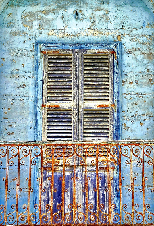 Toile de fond de vieux mur de balcon en fer rouillé pour la photographie SBH0195