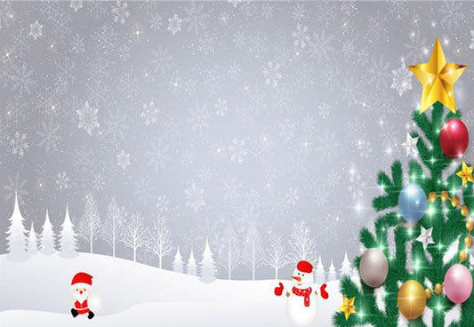 Toile de fond de photographie de Noël fond de neige
