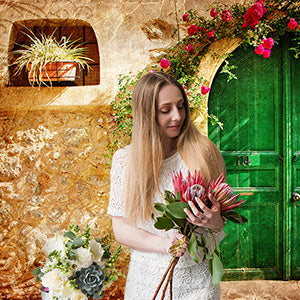 Toile de fond de beauté fleur jardin porte  thé fête anniversaire mariage décoration vert pelouse feuilles printemps pays des merveilles