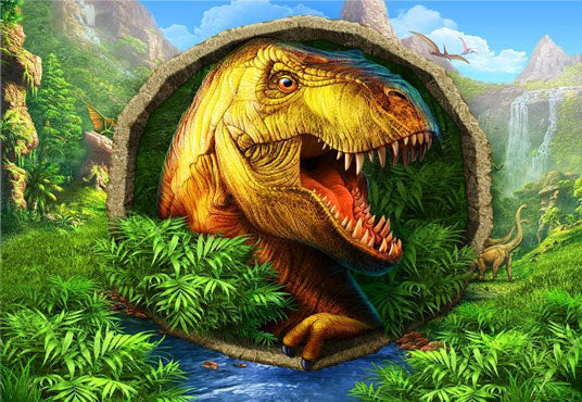 Toile de fond de dinosaure vierge forêt nature photographie pour la photo