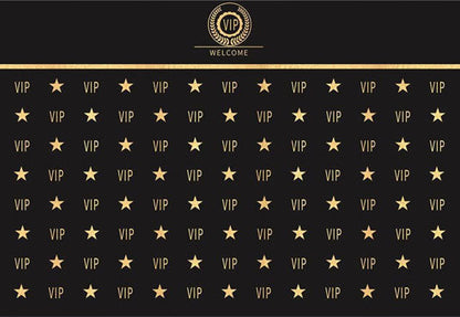 Toile de fond VIP or noir étoiles brillantes décors de photo