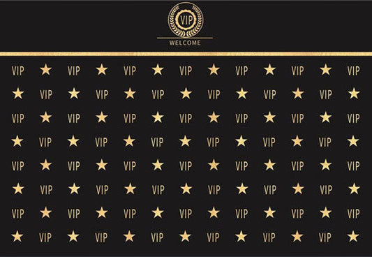 Toile de fond VIP or noir étoiles brillantes décors de photo