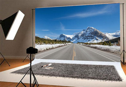 Toile de fond d'hiver de paysage extérieur pour la photographie
