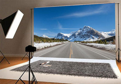 Toile de fond d'hiver de paysage extérieur pour la photographie