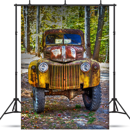 Toile de fond de voiture vintage rustique rouillée pour la photographie SBH0228