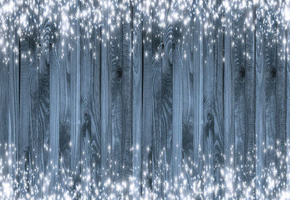 Toile de fond de flocon de neige mur en bois photographie fond de Noël