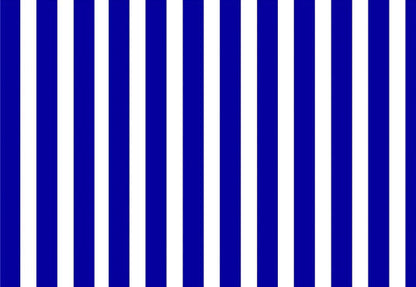 Toile de fond décors de photographie à rayures blanches et bleues pour la photographie